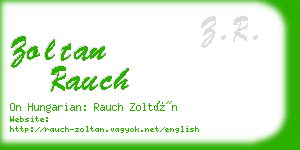 zoltan rauch business card